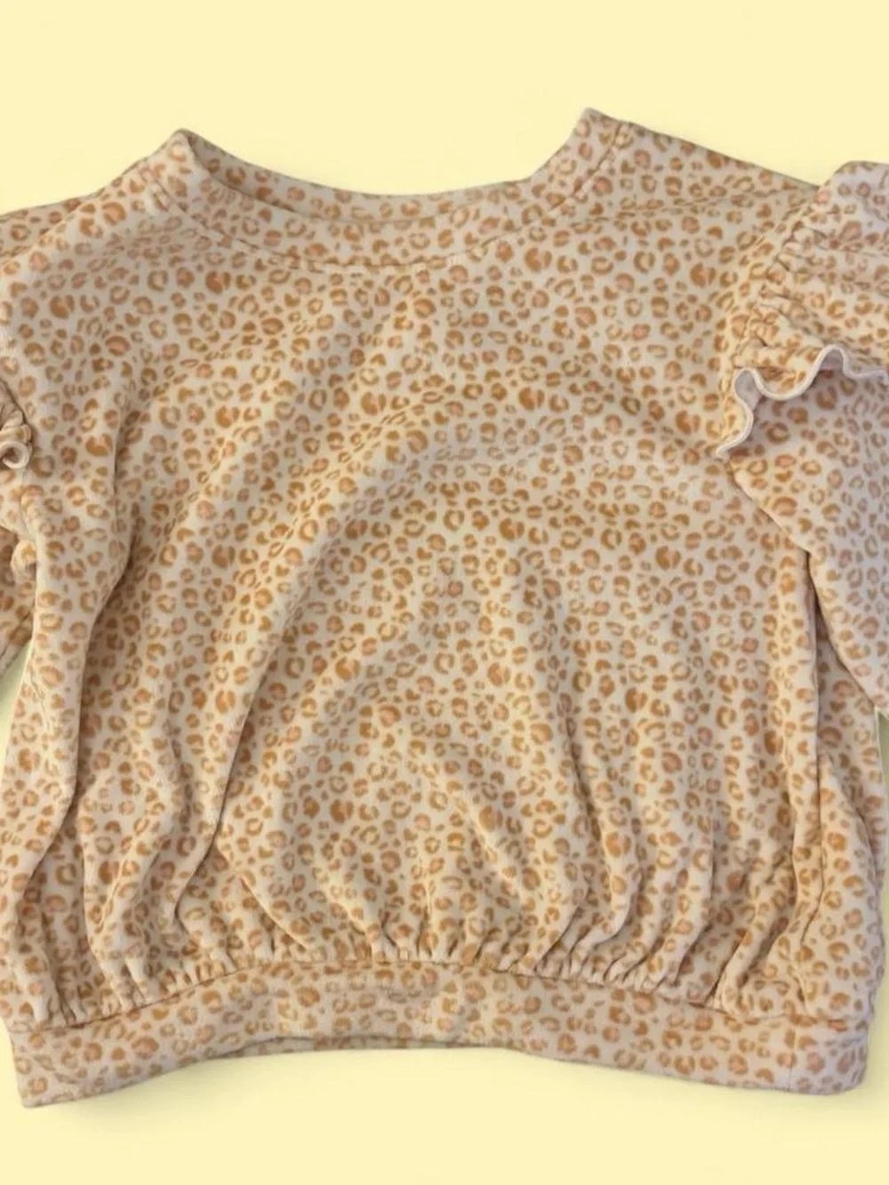Cat & Jack Leopard Print Two-Piece Set - Cream and Tan